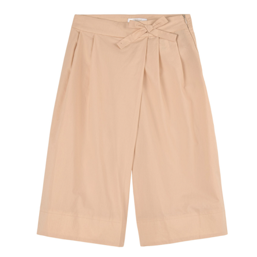 22SS Chloé Kids TEEN bow-detail skirt-overlay Pants